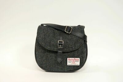 Harris Tweed Catriona Bag | HB85 (Black Leather)