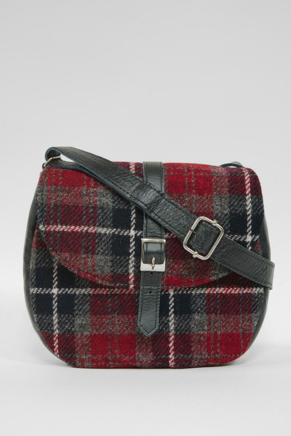 Harris Tweed Catriona Bag | A0214 (Black Leather)