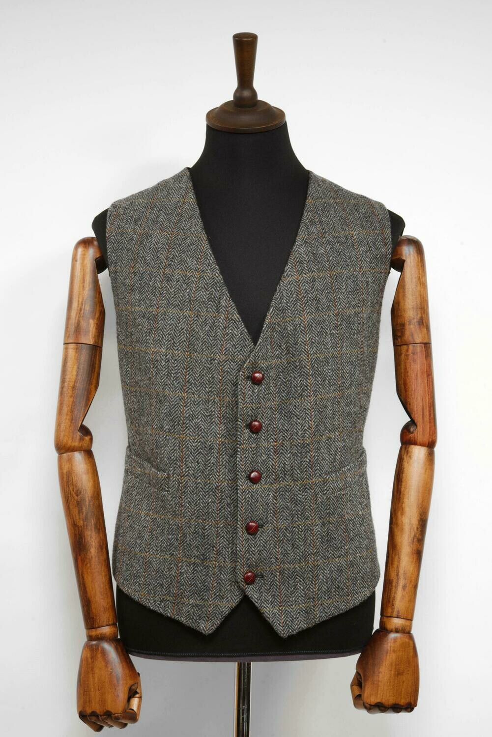 Harris Tweed Mens Waistcoat | Grey HB with overcheck – Harris Tweed Mens  Waistcoat | Grey HB with overcheck – Harris Tweed Isle of Harris
