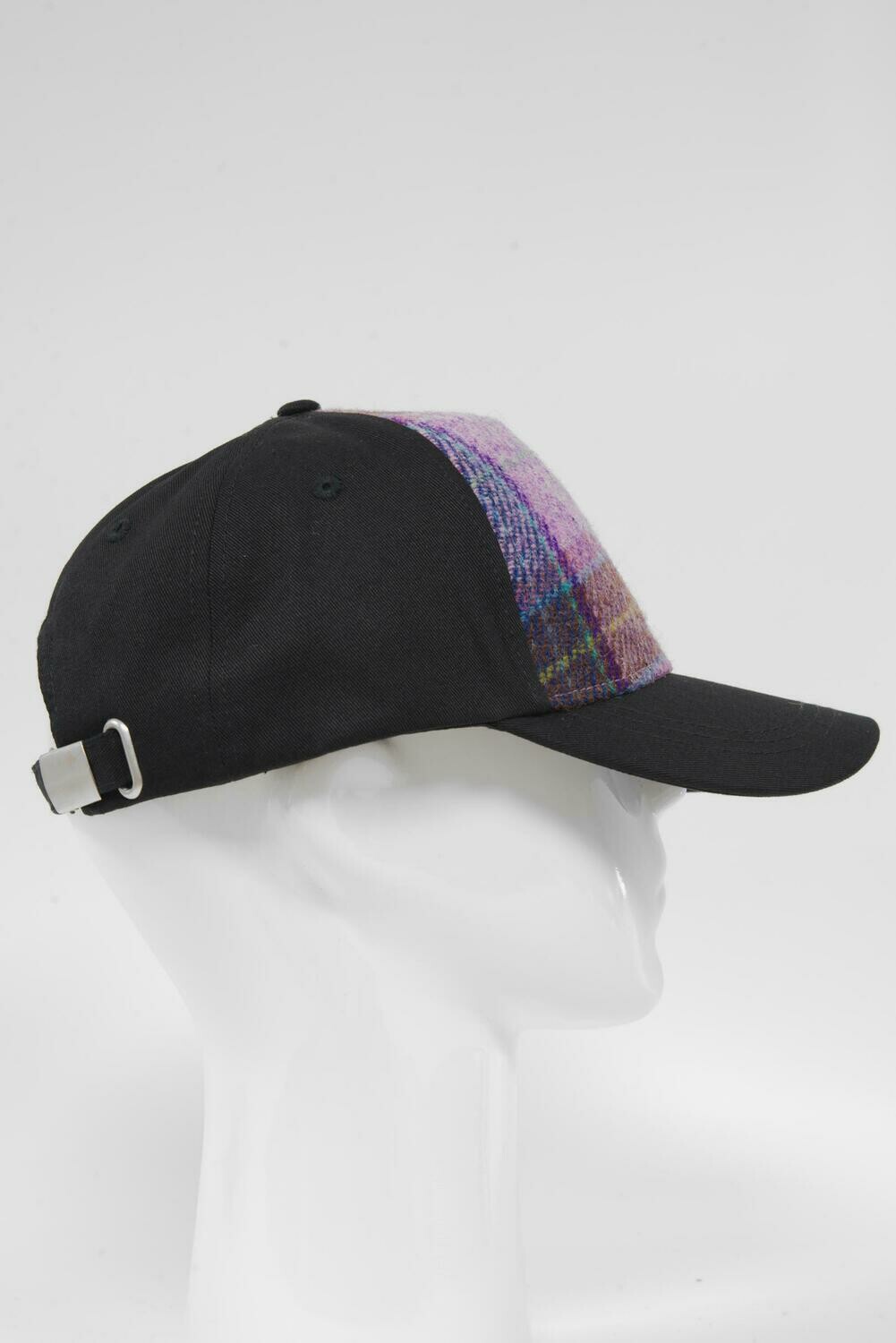 Harris Tweed Baseball Cap | Lilac Purple Check (GA)