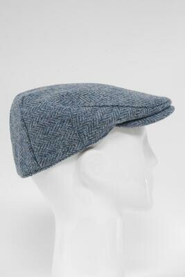 Harris Tweed Flat Cap | Navy Herringbone HH