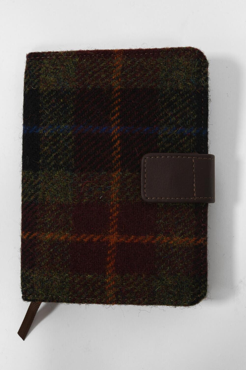 Harris Tweed Address Book | Green Brown Check