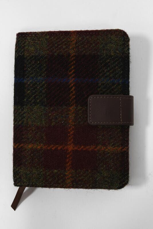Harris Tweed Address Book | Green Brown Check