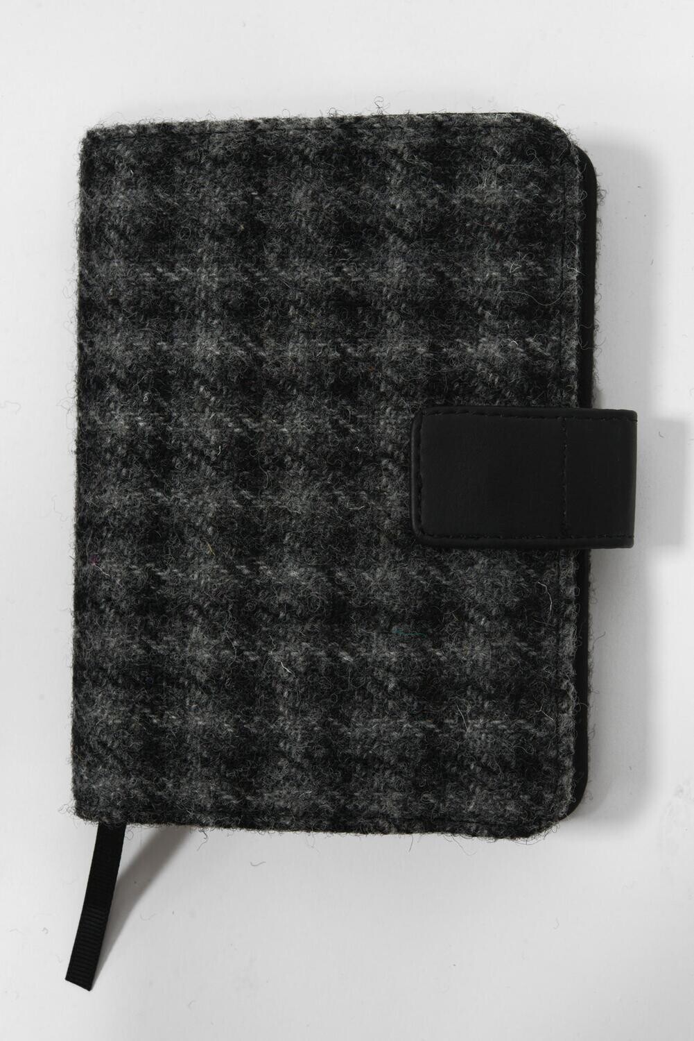 Harris Tweed Address Book | Grey Black Check