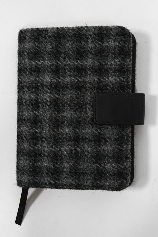 Harris Tweed Address Book | Grey Black Check
