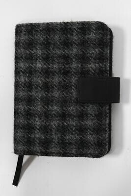 Harris Tweed Address Book | Grey Black Check
