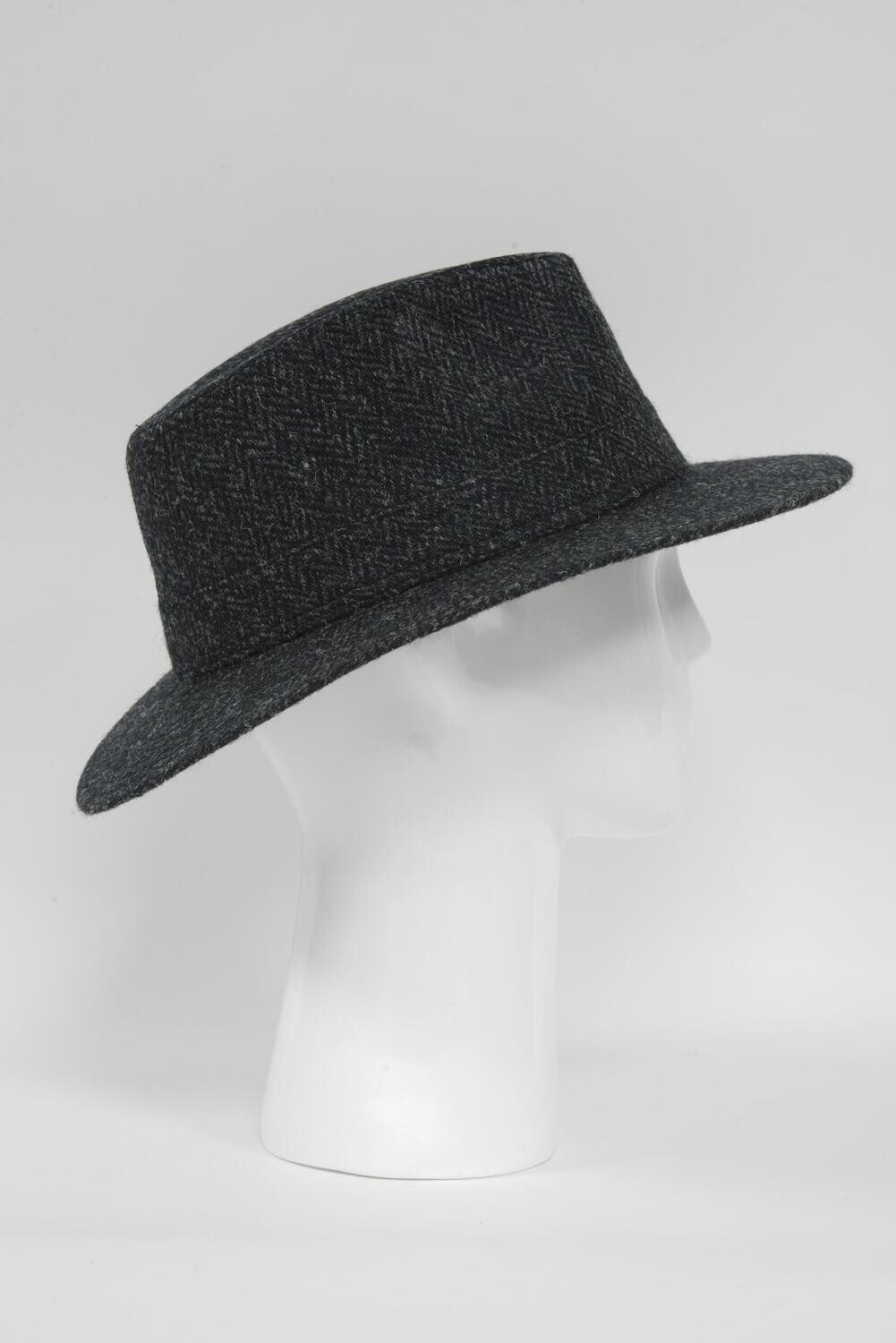 Herringbone fedora hat hotsell