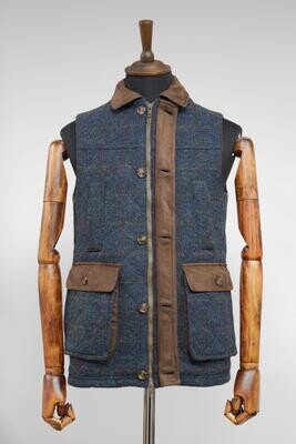 Harris Tweed Iain Waistcoat Blue Multi