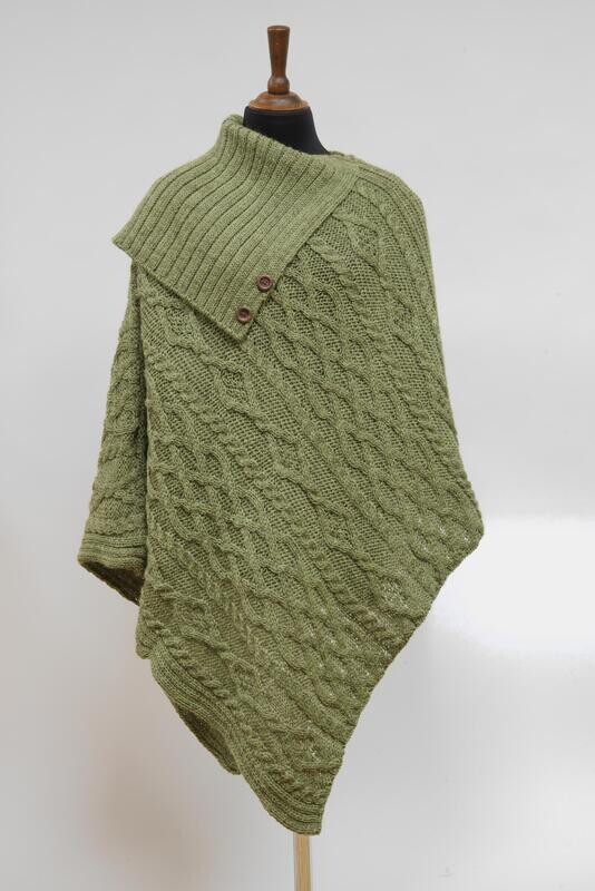 Long Neck Poncho | Green