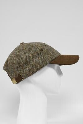 Harris Tweed Baseball Cap | Brown/Green Mix Herringbone (HH)