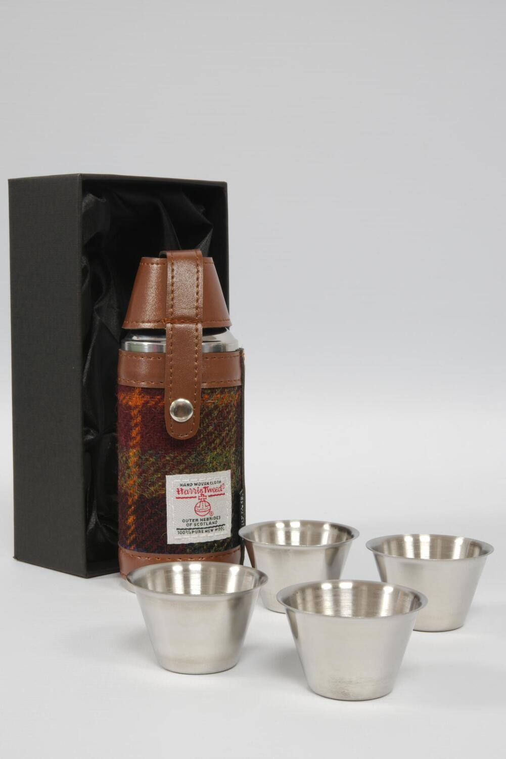Harris Tweed Hunting Flask | Rust Check
