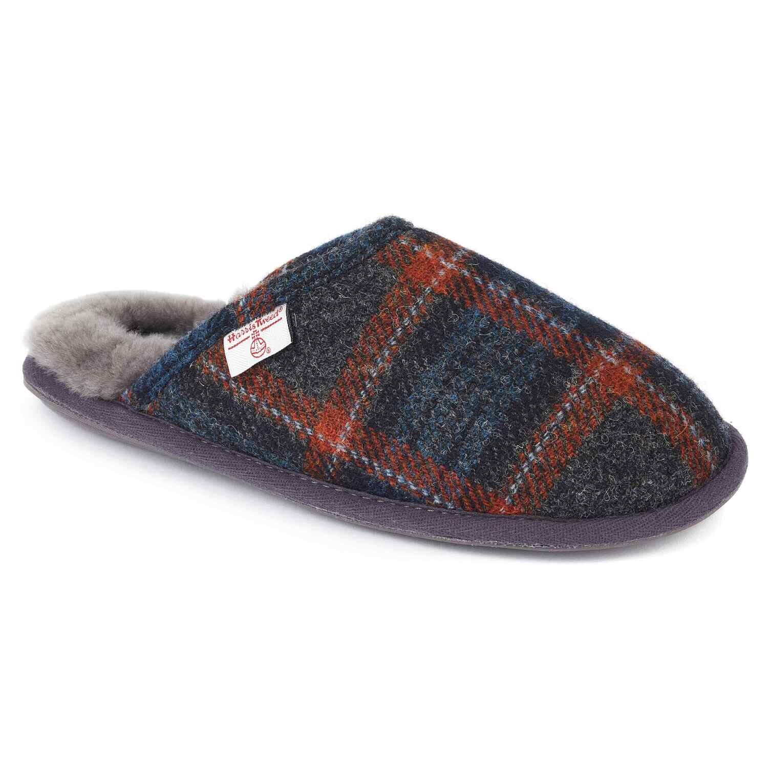 Mens tweed slippers sale