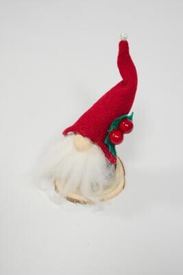 Harris Tweed Christmas Decoration | Gnome With Holly Hat