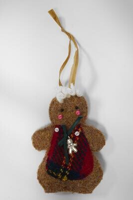 Harris Tweed Christmas Decoration | Gingerbread Tree Decoration A0217