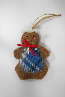 Harris Tweed Christmas Decoration | Gingerbread Tree Decoration A0219