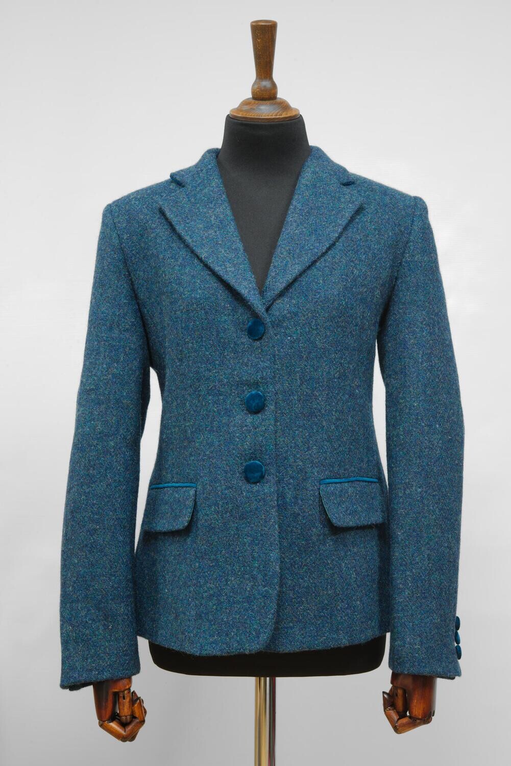 Harris Tweed Melanie Jacket | Turquoise Herringbone – Harris Tweed ...