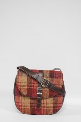 Harris Tweed Catriona Bag | A0238 (Brown Leather)