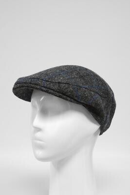 Harris Tweed Flat Cap | Grey Windowpane (HW)
