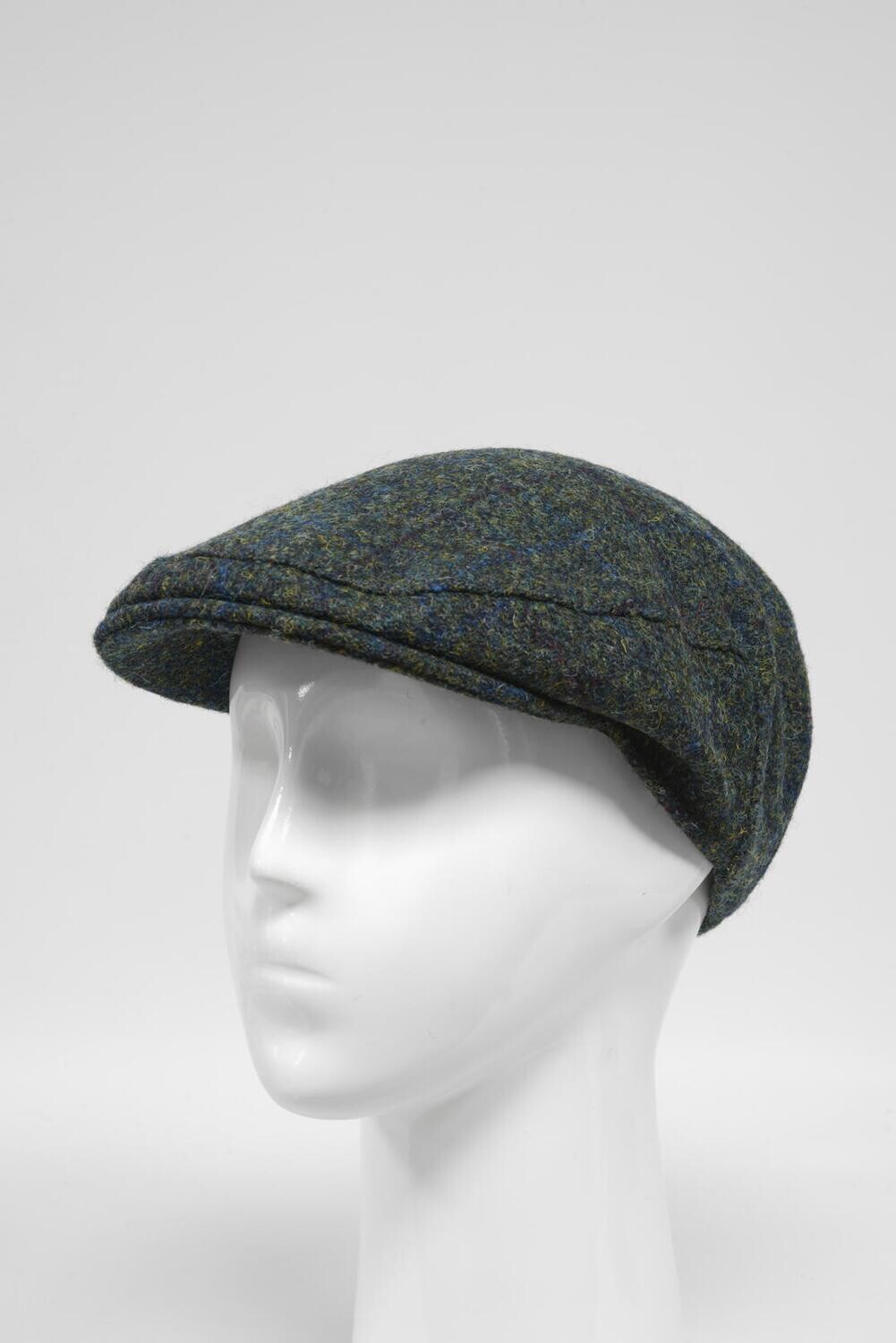Harris Tweed Flat Cap | Green Mix Windowpane (HW)
