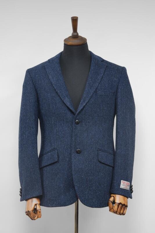 Harris Tweed Patrick Jacket | Navy Herringbone