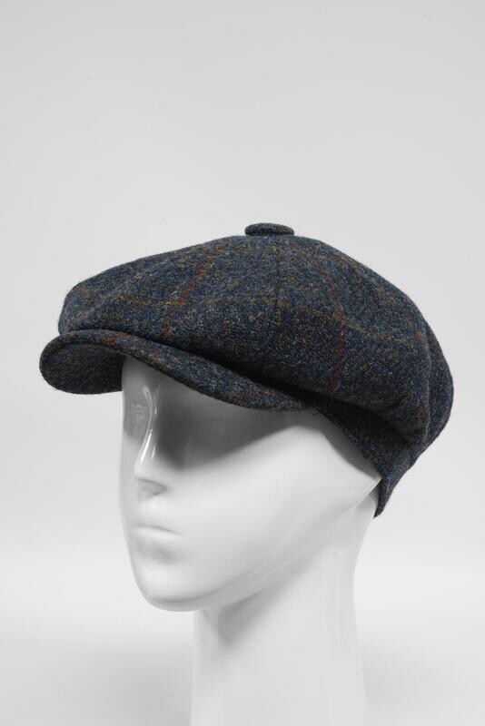 Harris Tweed 8 Piece Flat Cap | Blue Multi(HW)