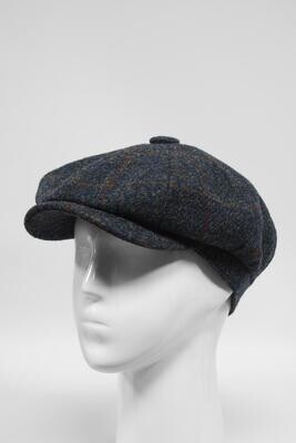Harris Tweed 8 Piece Flat Cap | Blue Multi(HW)