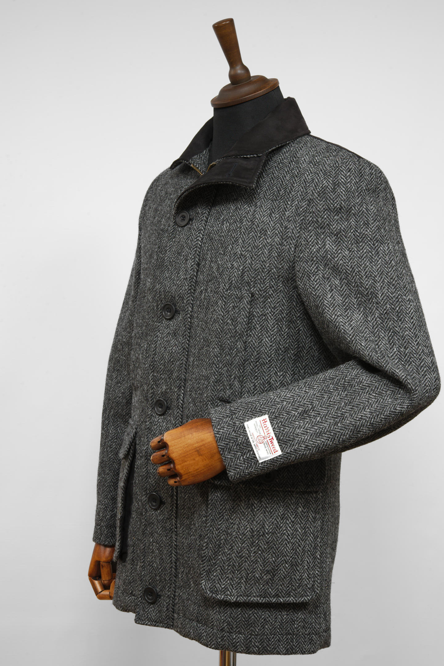 Harris tweed field jacket cheap
