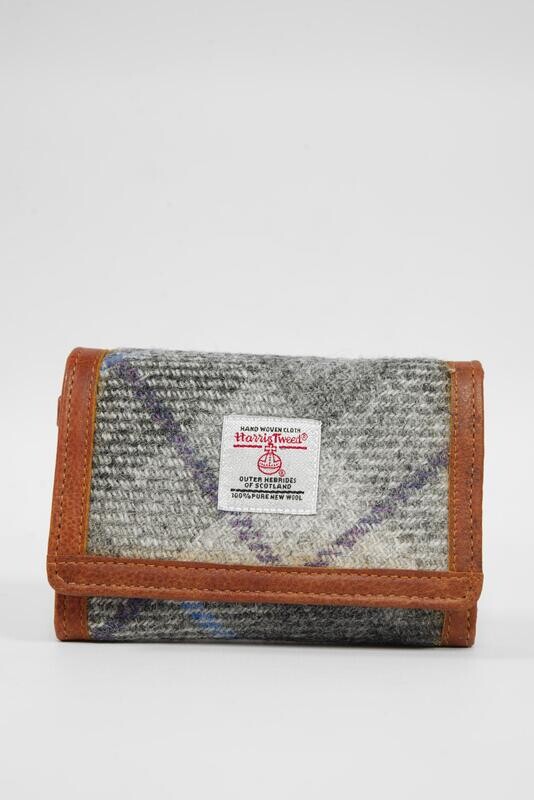 Harris Tweed Harris Wallet Purse | A0187 (C) (Tan Leather)