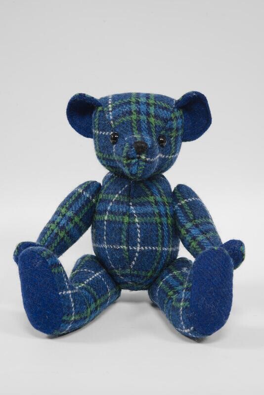 Harris Tweed 14" Fully Jointed Bear | A0169 (Blue)