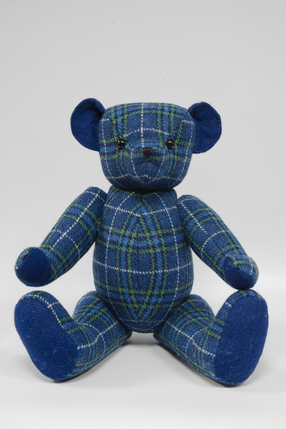 Harris Tweed 20&quot; Fully Jointed Bear | A0169 (Blue)