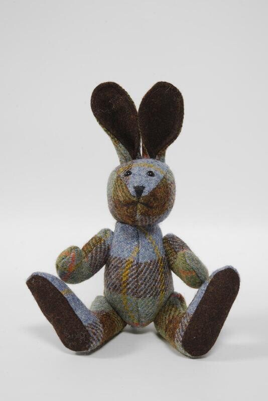 Harris Tweed 12&quot; Fully Jointed Rabbit | A017