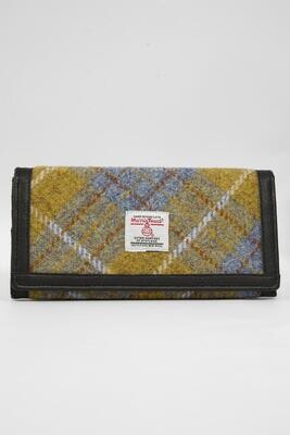 Harris Tweed Tarbert Wallet Purse | A0102 (C) Black Leather