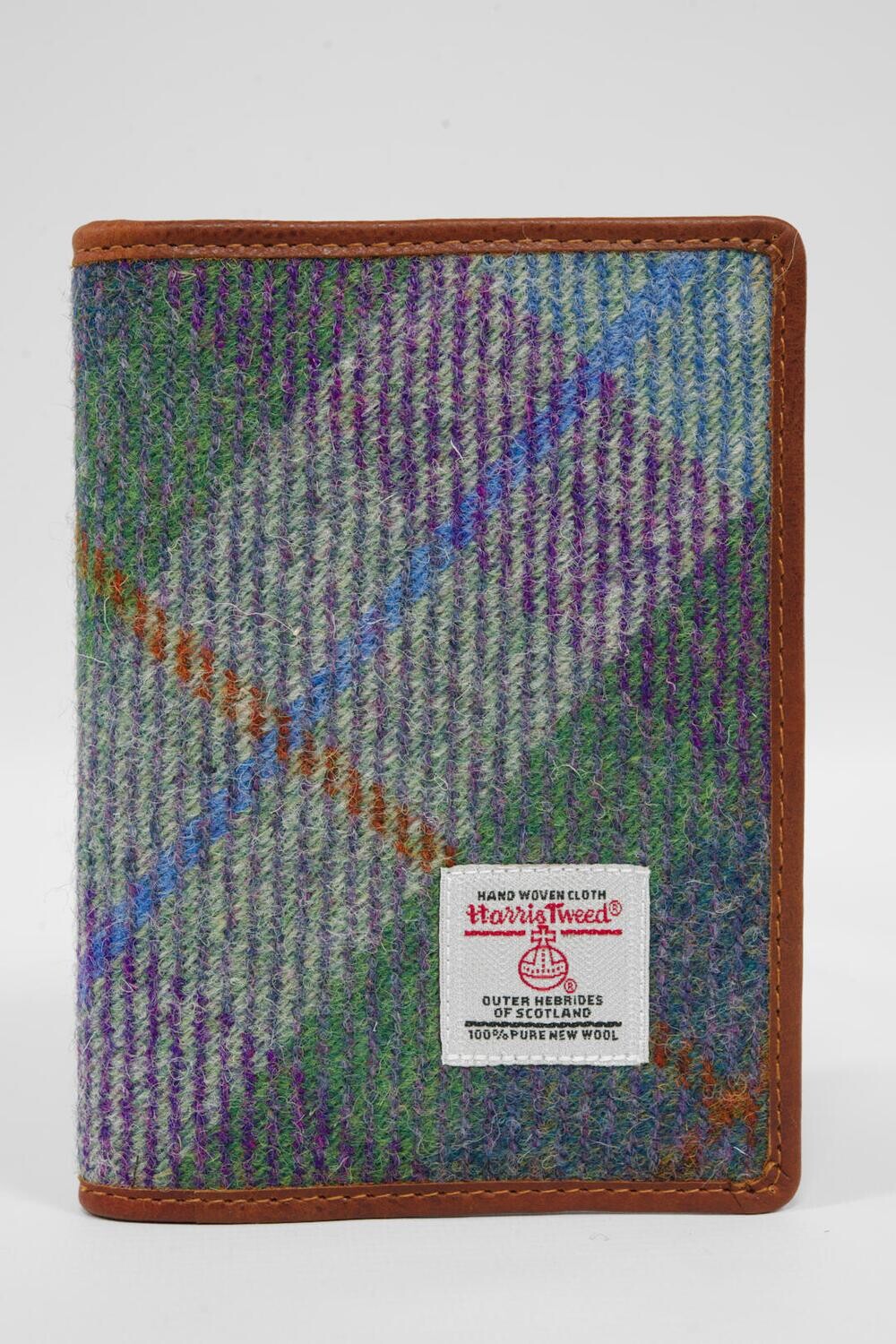 Harris Tweed Passport Cover | A0173 (C) Tan Leather