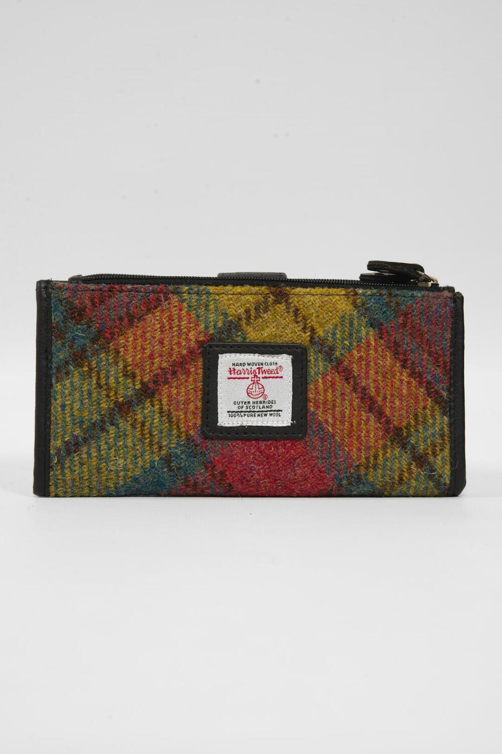 Harris Tweed St Kilda Purse | A0194 (C) Black Leather