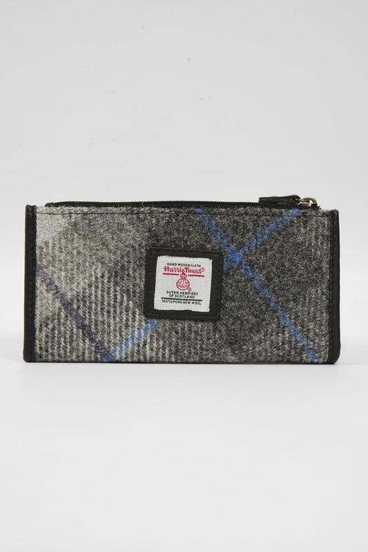 Harris Tweed St Kilda Purse | A0187 (C) Black Leather