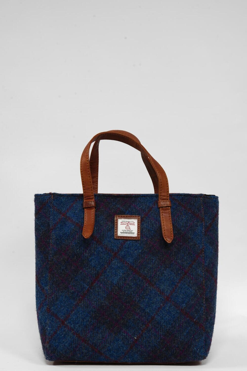 Harris Tweed Bays Bag | A0174 (C) (Tan Leather)