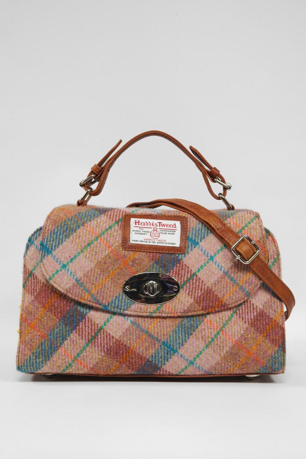 Harris Tweed Breagha Bag A0220 (C) (Tan Leather) Harris Tweed