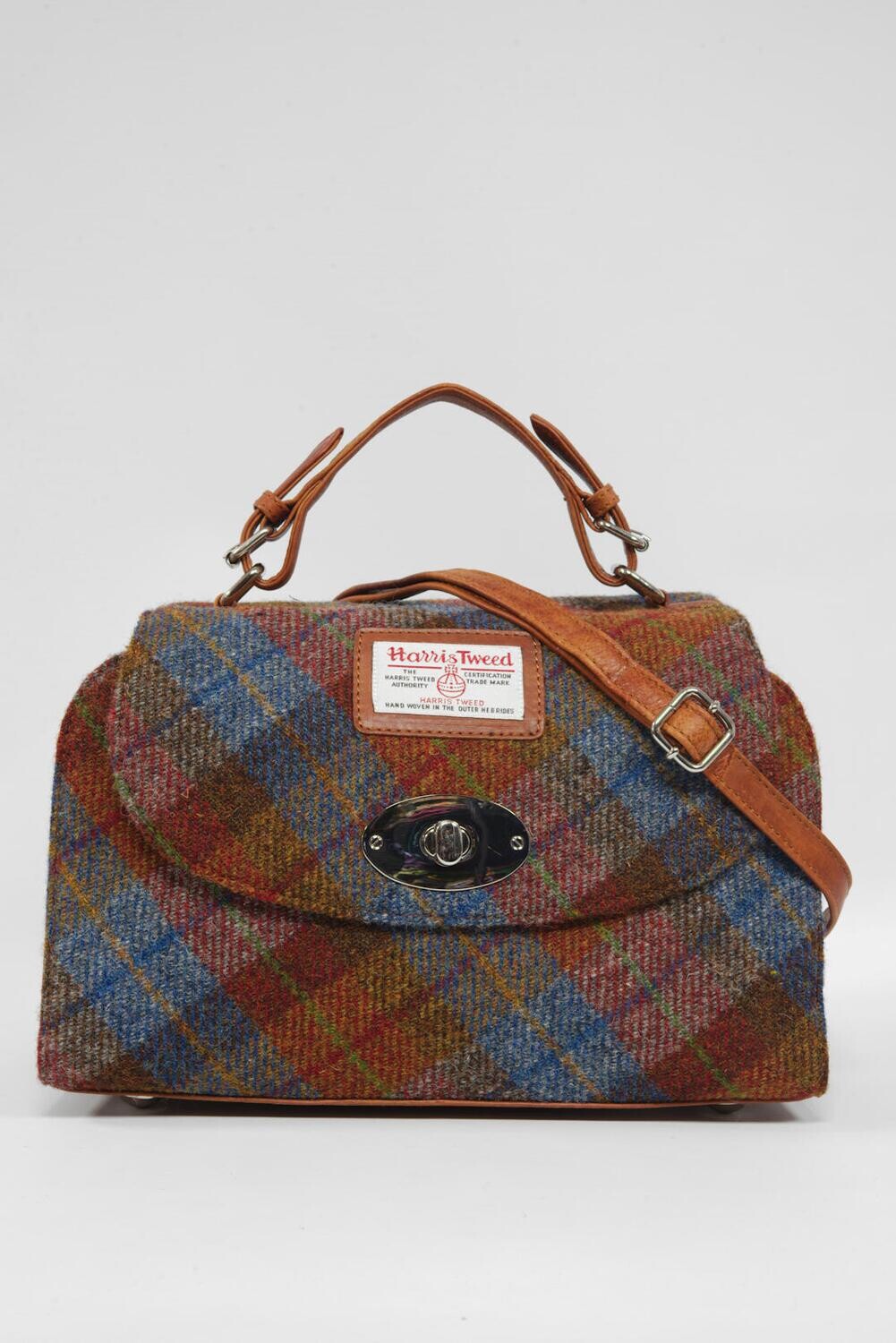 Harris Tweed Breagha Bag A C Tan Leather Harris Tweed