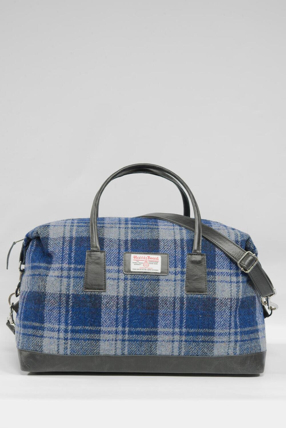 Harris Tweed Luggage Bag | A0237 (Black Leather)