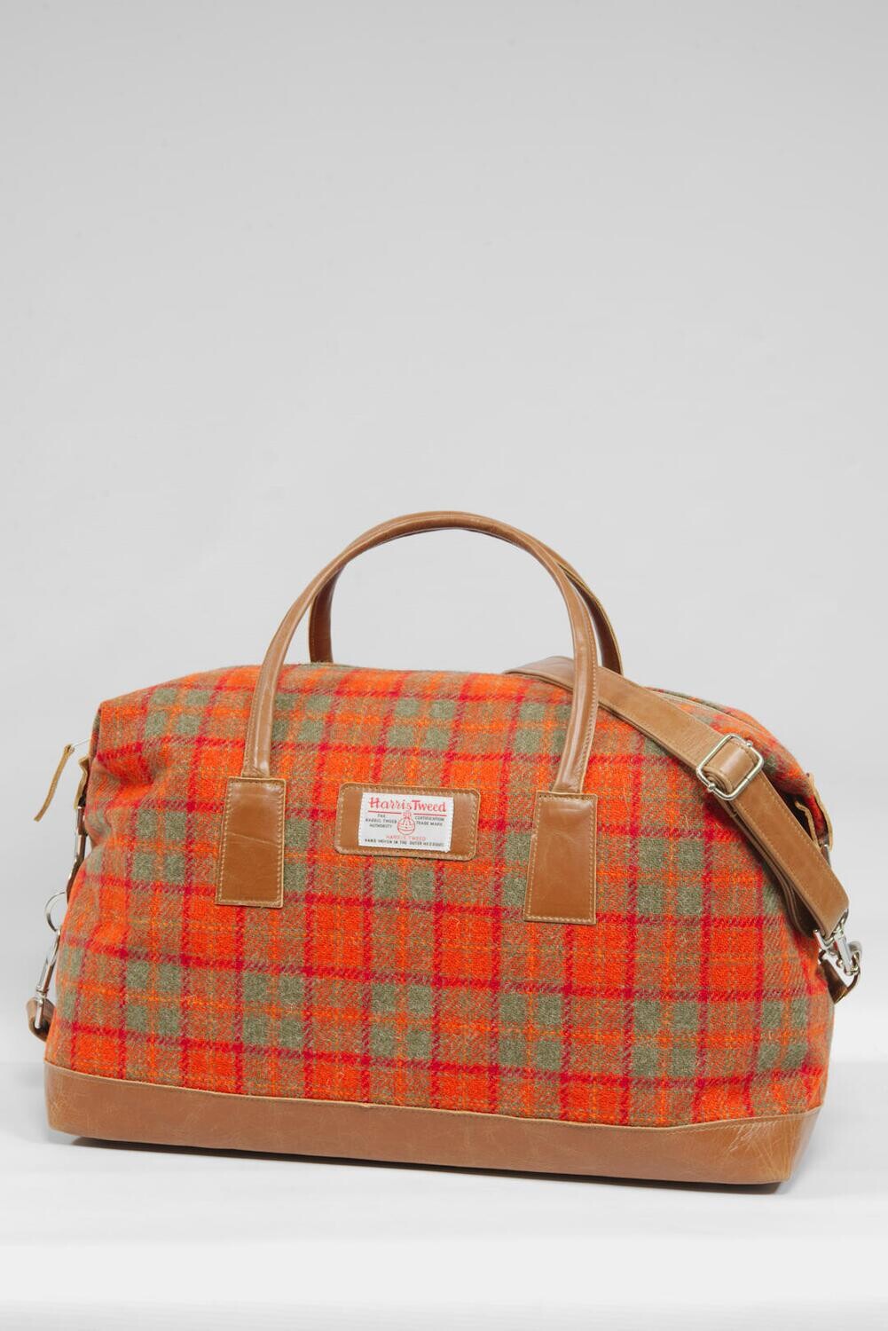 Harris Tweed Luggage Bag | A083 (Tan Leather)