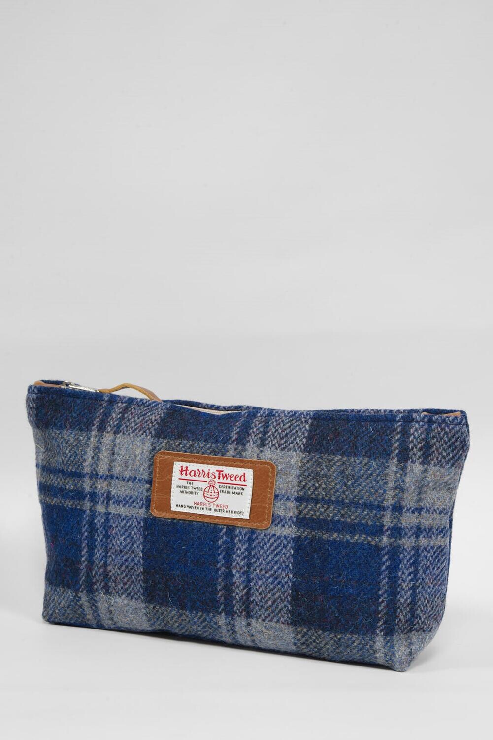 Harris Tweed Toiletries Bag A069 (Tan Leather) Harris Tweed