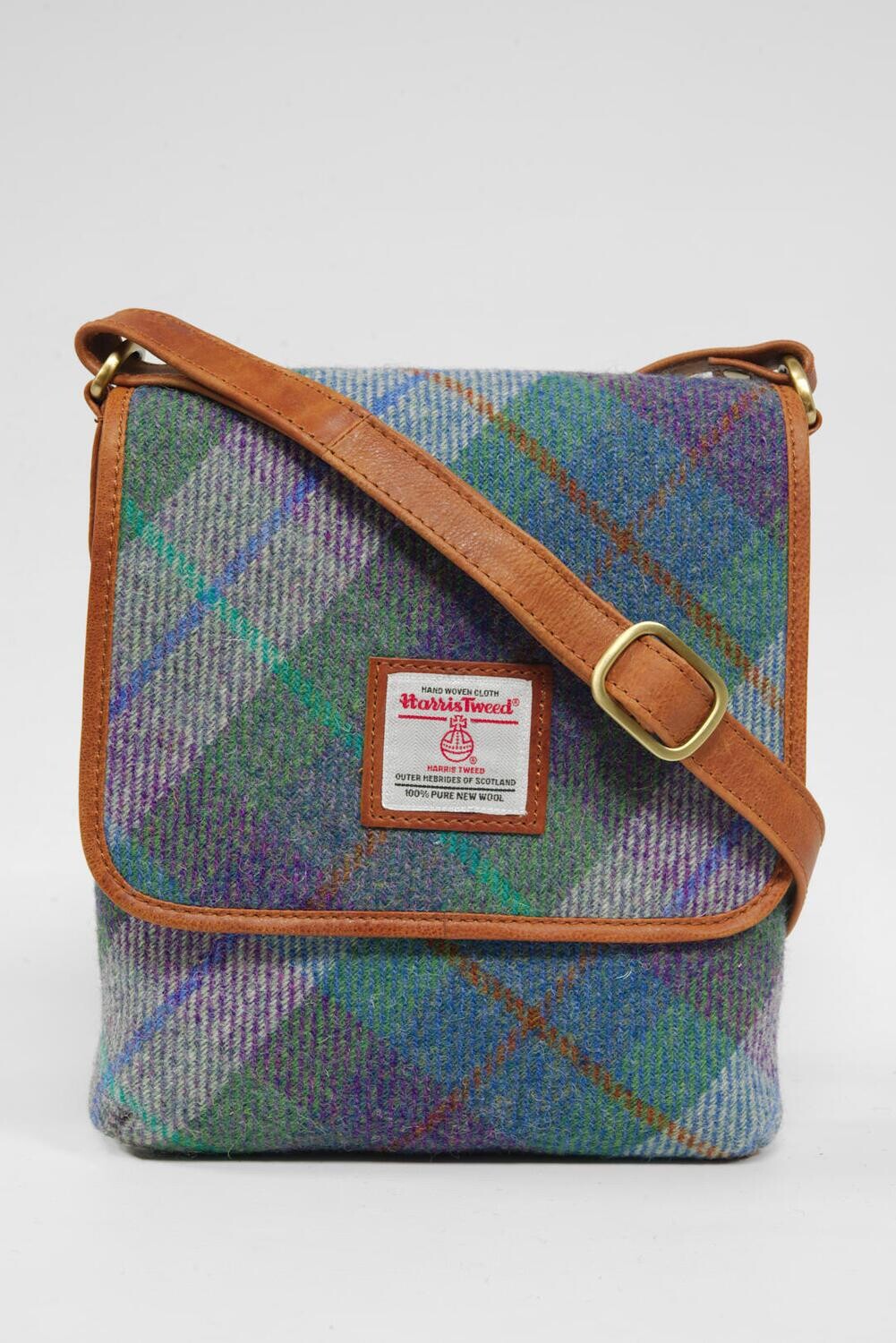 Harris Tweed Annie Bag Style 2 A0173 (C) (Tan Leather) (NL) Harris