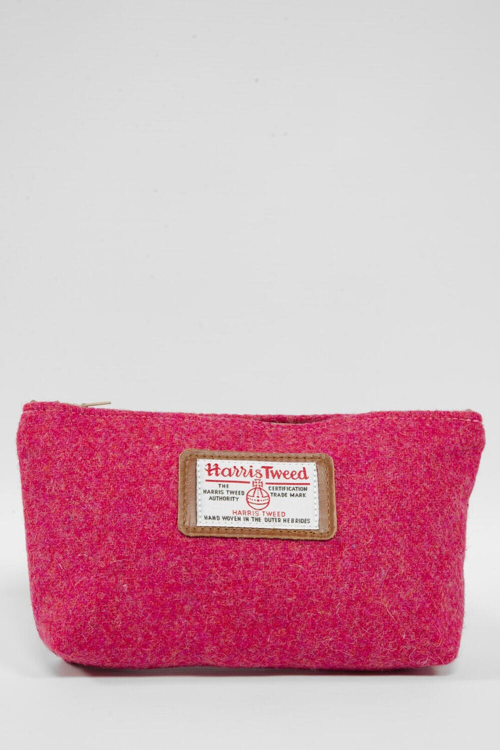 Harris Tweed Cosmetic Bag 349 (Tan Leather) Harris Tweed Cosmetic Bag 349 (Tan Leather
