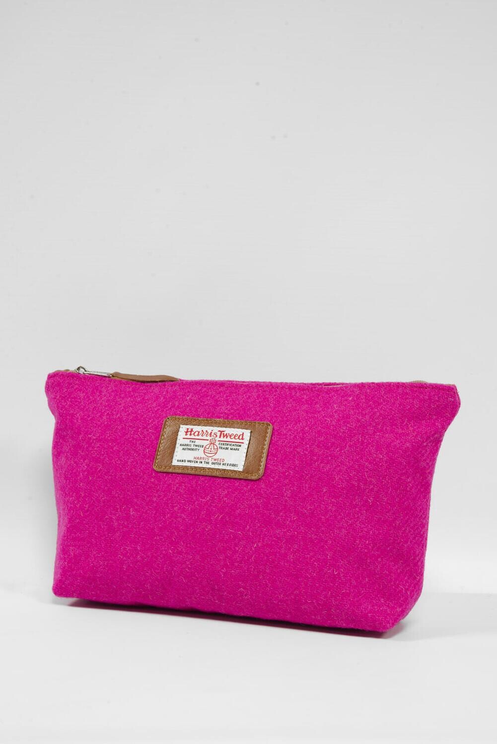 Harris Tweed Toiletries Bag A069 (Tan Leather) Harris Tweed