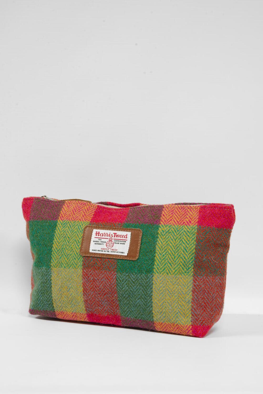 Harris Tweed Toiletries Bag HB117 (Tan Leather) Harris Tweed
