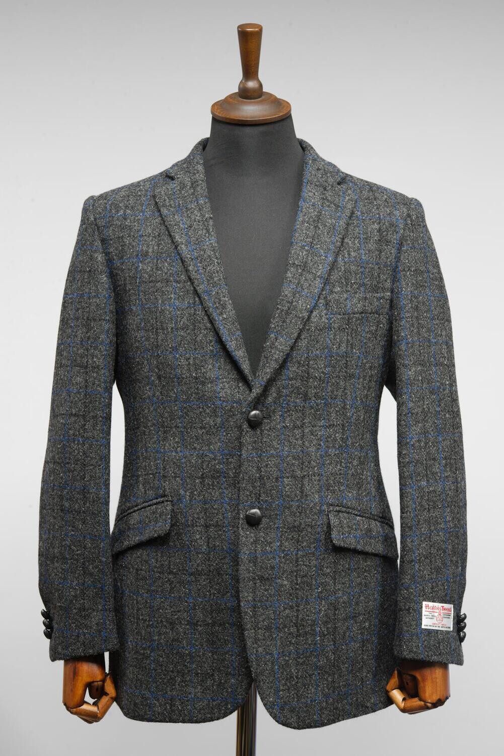 Harris Tweed Jacket | Grey w/ Cinnamon Check 