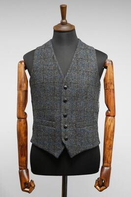 Harris Tweed Iain Waistcoat | Grey Windowpane