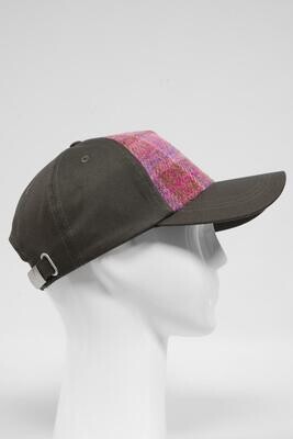 Harris Tweed Baseball Cap | Pink/Lilac Check (GA)