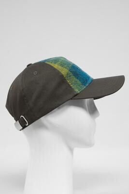 Harris Tweed Baseball Cap | Sea Blue/Green Check (GA)