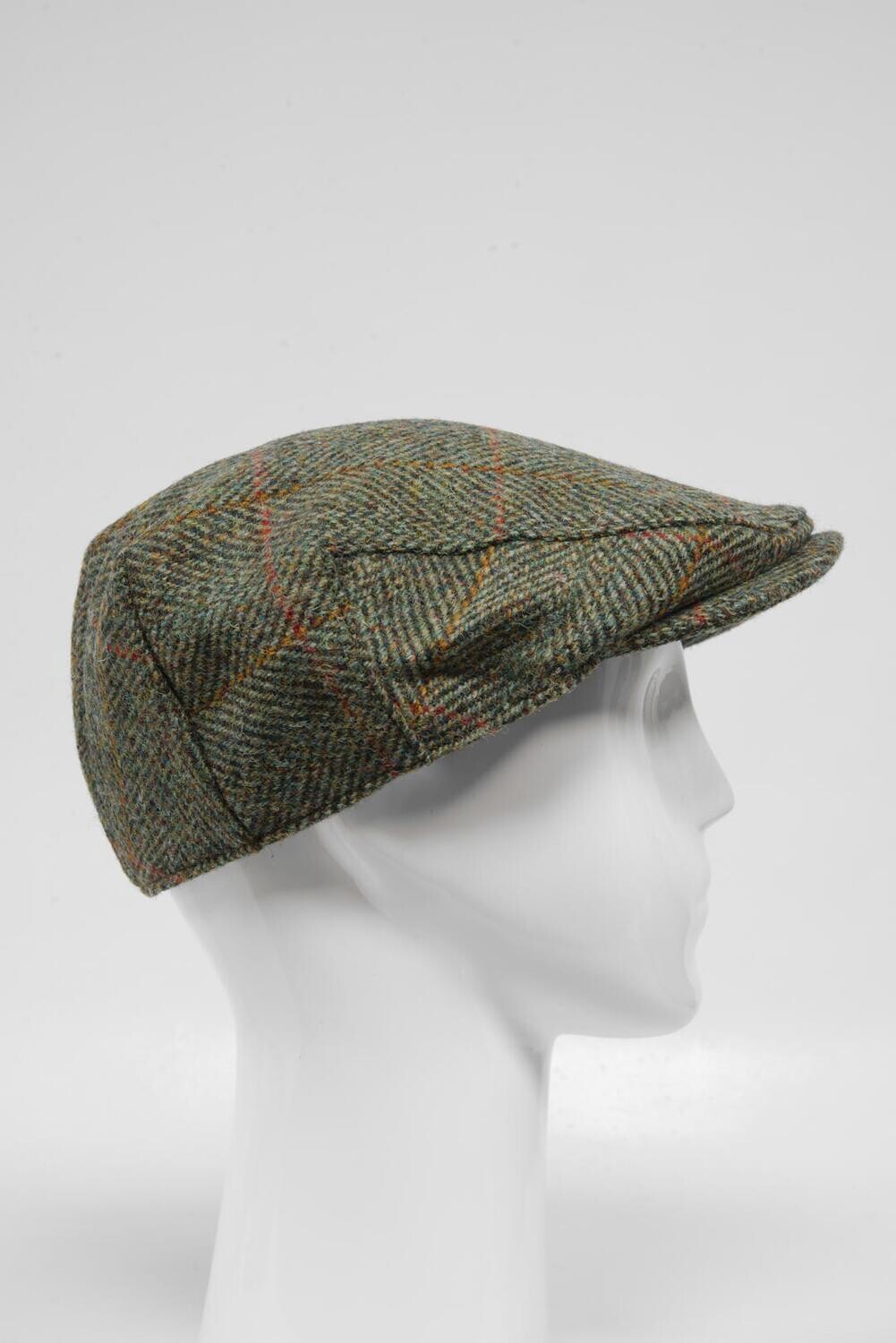 Harris Tweed Flat Cap | Sage/Wine/Gold HB (HH)